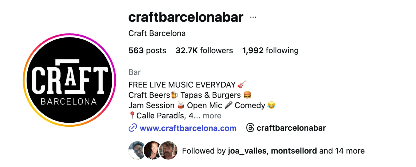 CRAFT Barcelona results
